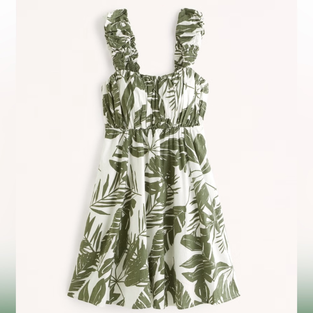 Abercrombie Puff Strap Babydoll Mini Dress